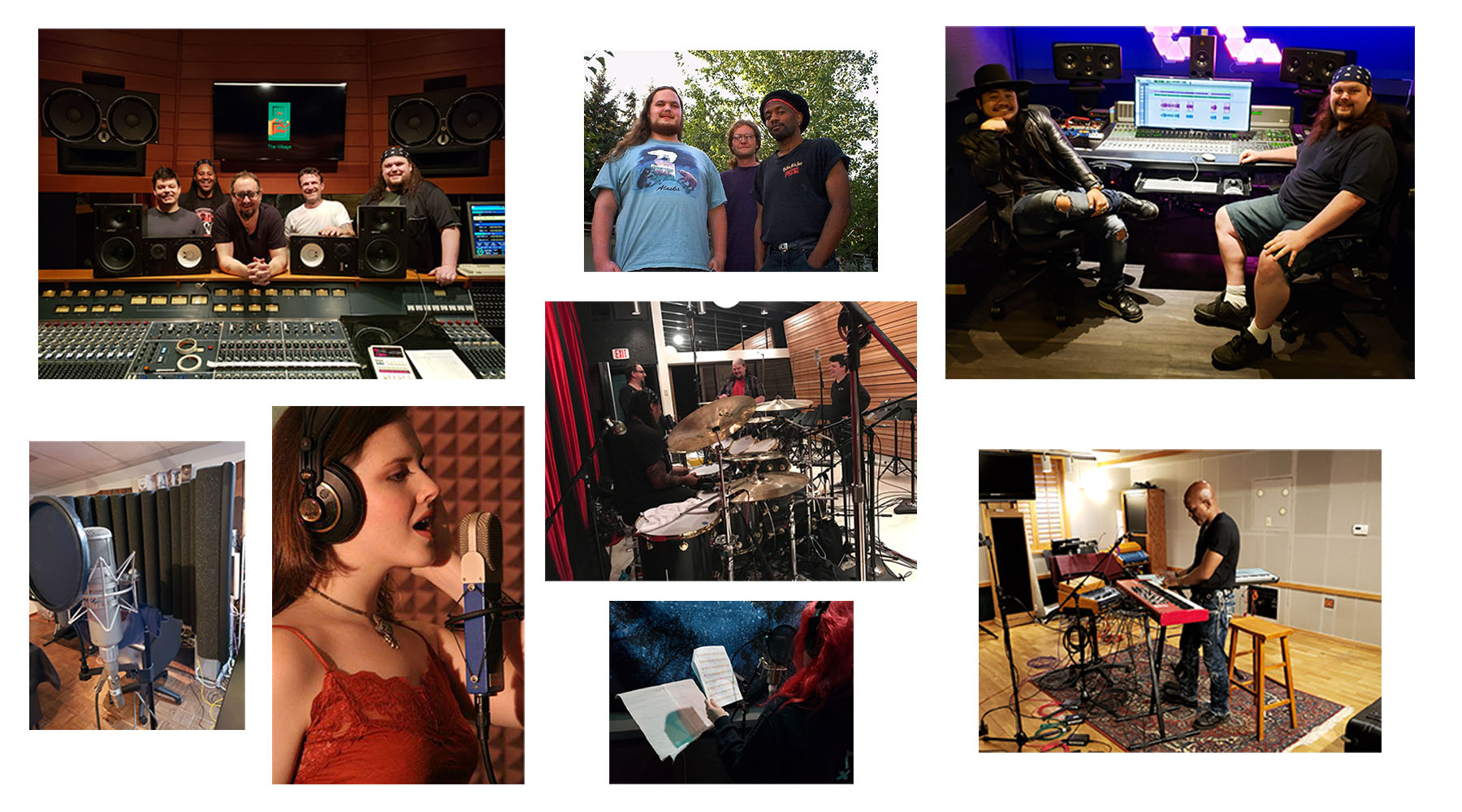 Studio production collage